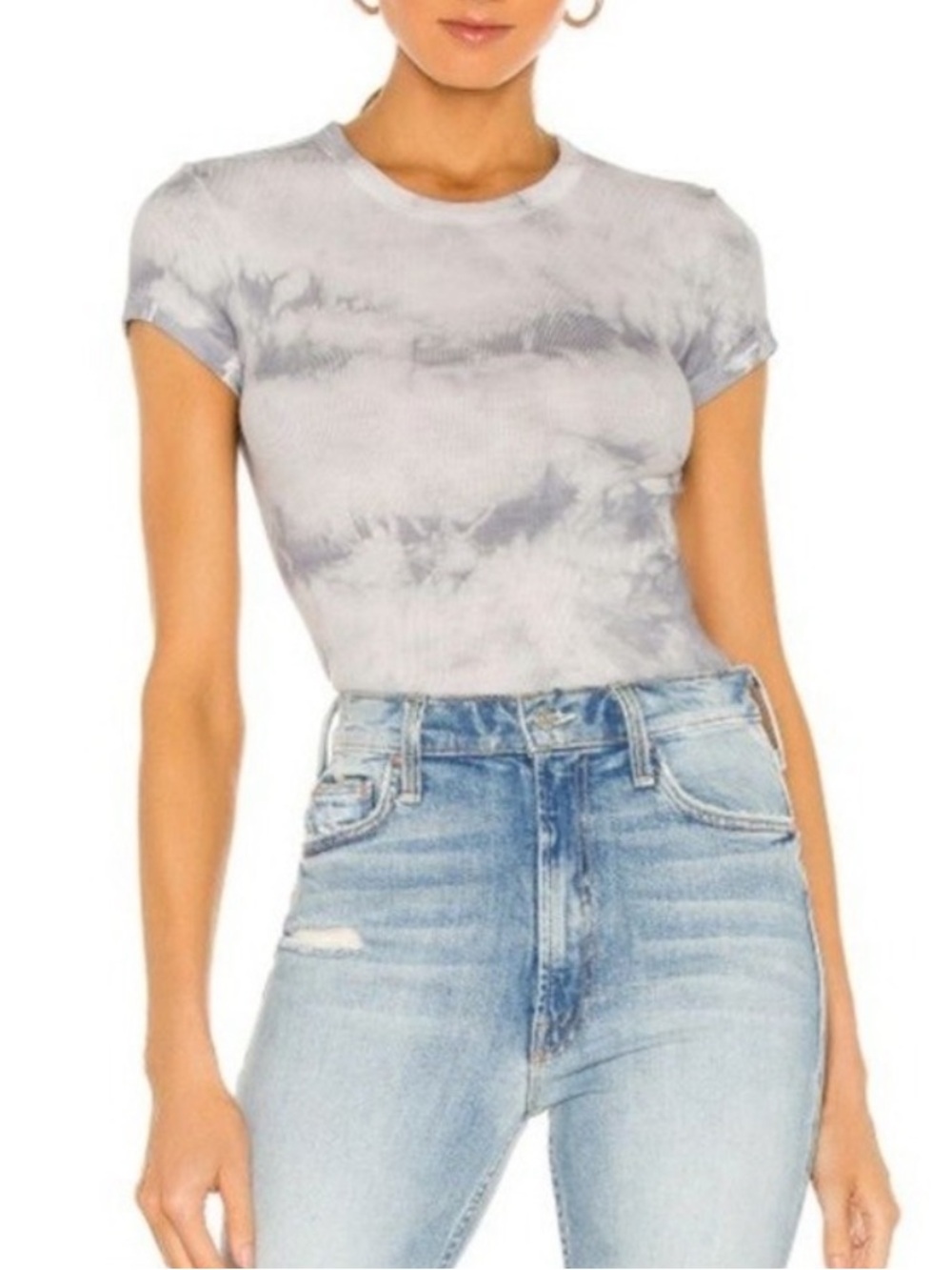 Enza Costa - Tie Dye T-Shirt Round neck Blue Gray - M